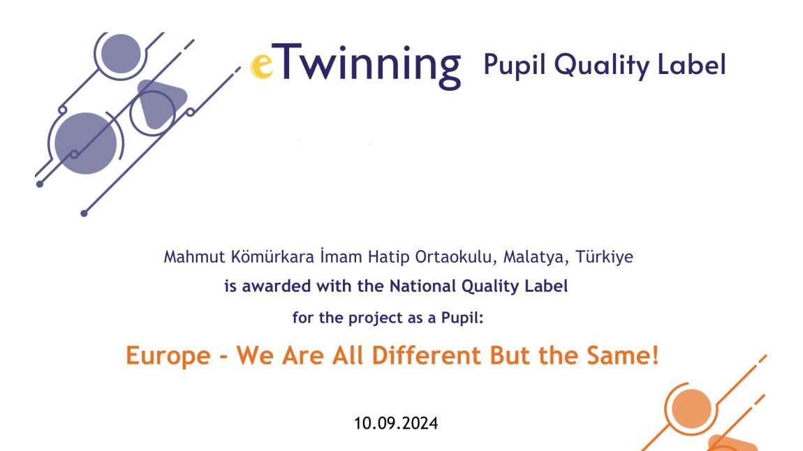 Öğrencilerimiz eTwinning Öğrenci Etiketlerini Aldılar